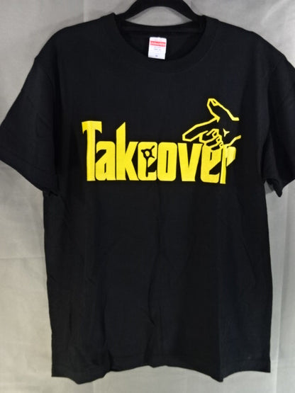 柴田勝頼「TAKE OVER」Tシャツ①(ブラック×マスタード)
