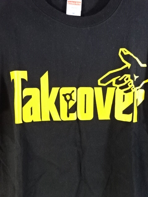 柴田勝頼「TAKE OVER」Tシャツ①(ブラック×マスタード)