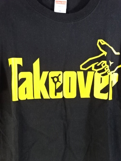 柴田勝頼「TAKE OVER」Tシャツ①(ブラック×マスタード)
