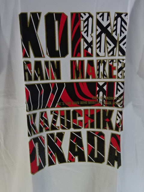 オカダ・カズチカ×ガッツ・ダイナマイト・キャバレーズ コラボTシャツ①(ホワイト)