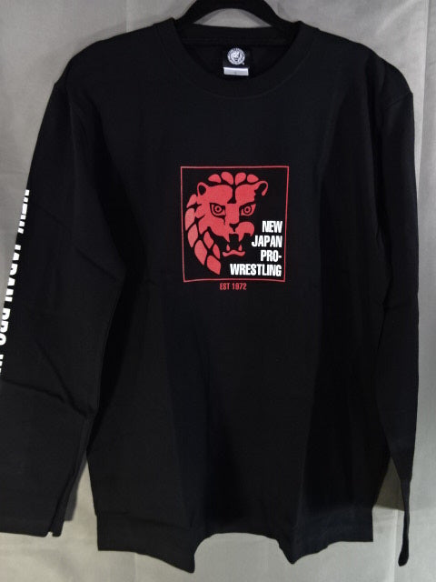 ライオンマーク スクエア ロングスリーブTシャツ①(ブラック)