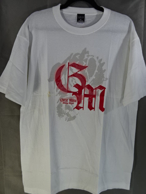 グレート・ムタ「GM」Tシャツ①(ホワイト) – 闘道館