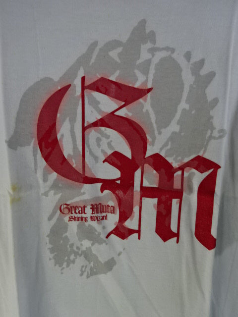 グレート・ムタ「GM」Tシャツ①(ホワイト) – 闘道館