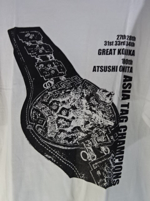 Atsushi Onita &Great Kojika  "Asian Tag Team Challenge" T-Shirt (1) (White)