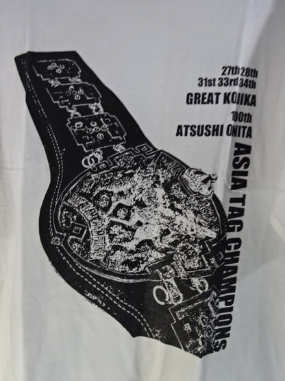 Atsushi Onita &Great Kojika  "Asian Tag Team Challenge" T-Shirt (1) (White)