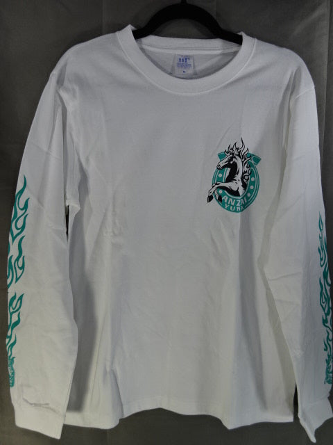 【hand signed autograph】 Yuma Aoyagi  Long Sleeve T-Shirts(1) (White)