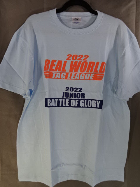2022 世界最強タッグリーグ戦＆Jr. BATTLE OF GLORY Tシャツ①(ライトブルー)