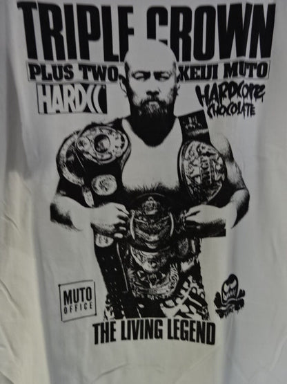 武藤敬司「TRIPLE CROWN PLUS TWO」Tシャツ②(ホワイト)