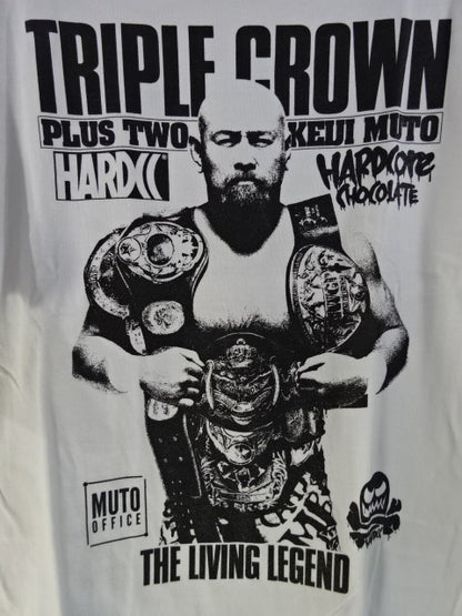 武藤敬司「TRIPLE CROWN PLUS TWO」Tシャツ②(ホワイト)
