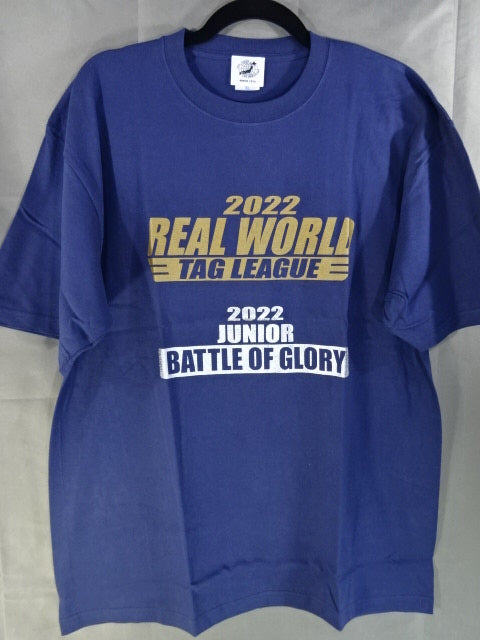 2022 世界最強タッグリーグ戦＆Jr. BATTLE OF GLORY Tシャツ②(ネイビー)