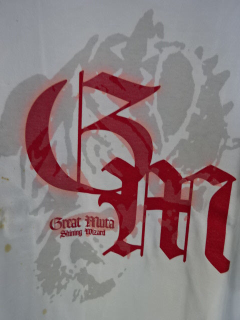 グレート・ムタ「GM」Tシャツ①(ホワイト)