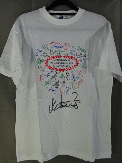 【ジャイアント馬場 直筆サイン入り】1992年4月19日 ファン感謝デー感謝状 プリントサイン寄せ書き Tシャツ