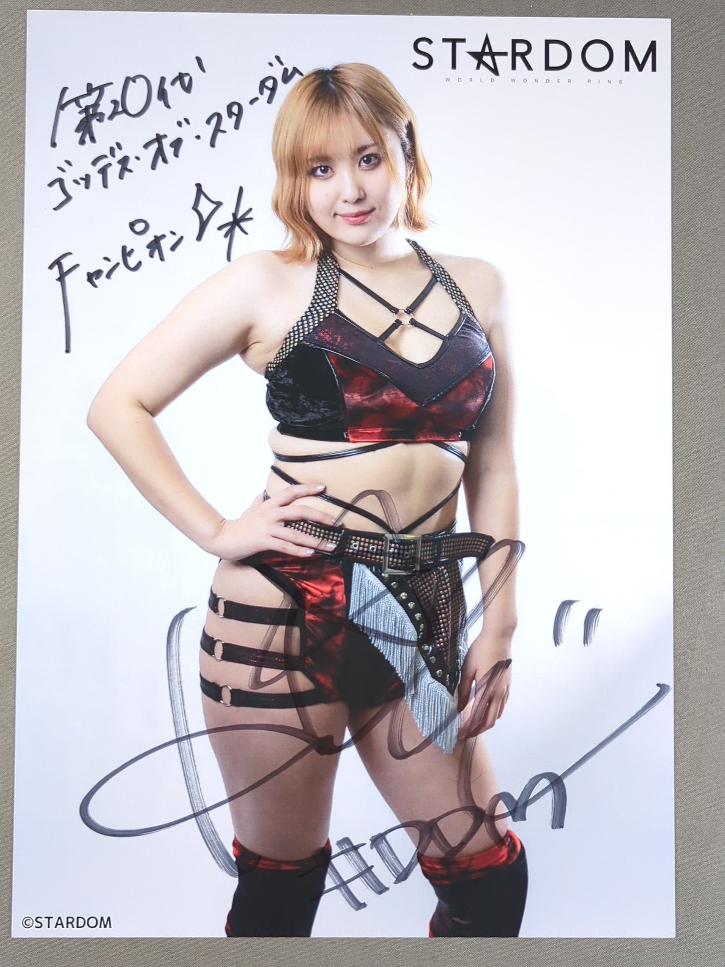 ひめか 直筆サイン入り スターダムポートレート(R-1)