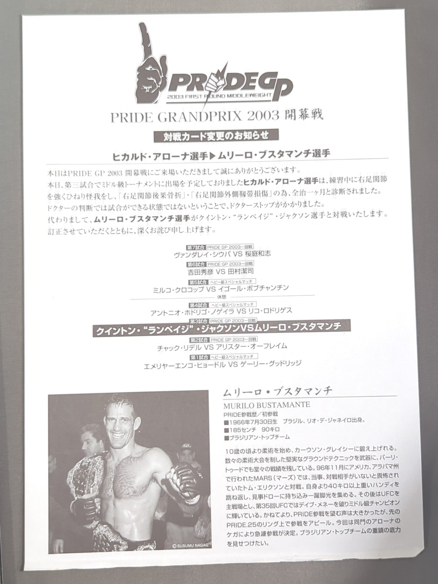 PRIDE GP 2003 FIRST ROUND