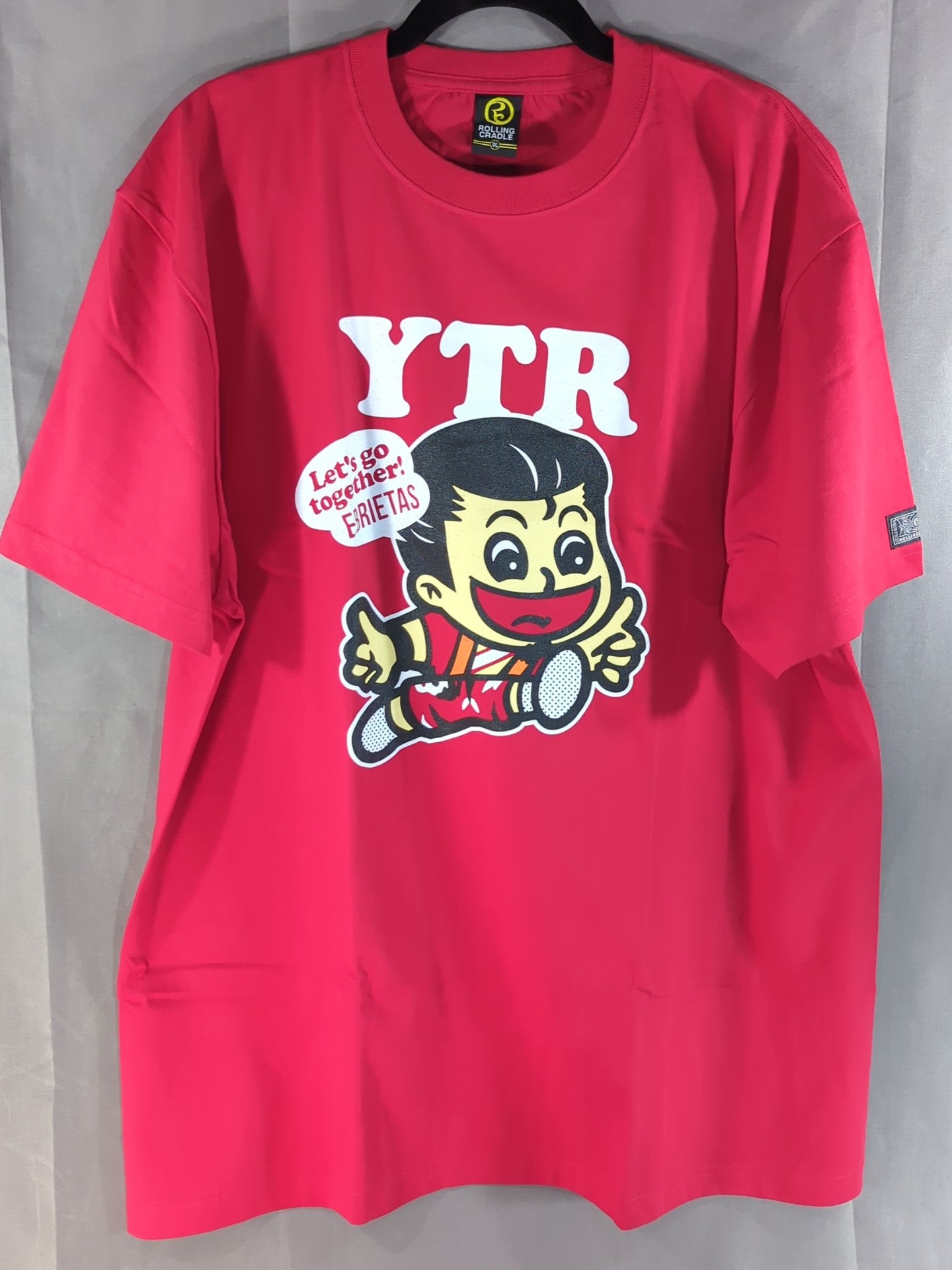 矢野通×ROLLING CRADLE コラボ「Let's go together!」Tシャツ(一面対抗戦限定カラー レッド/限定ステッカー付)