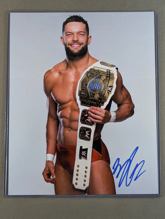 ★High Spots★ Finn Balor hand signed autograph  Pro-Photo  (WWE Intercontinental Belt) )