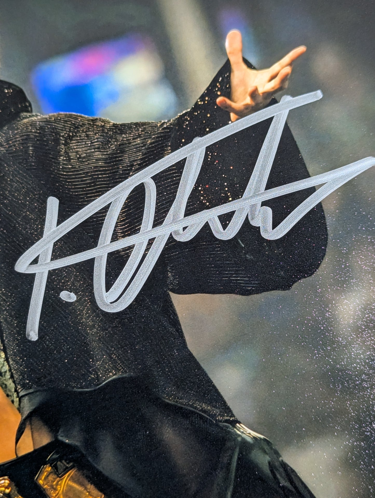 ★JSA★ Kazuchika Okada  hand signed autograph Pro-Photo  (AEW Belt Gown)