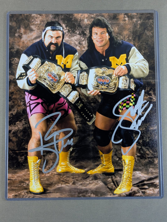 ★High Spots★ Steiner Brothers hand signed autograph Pro-Photo (Giant Baba )