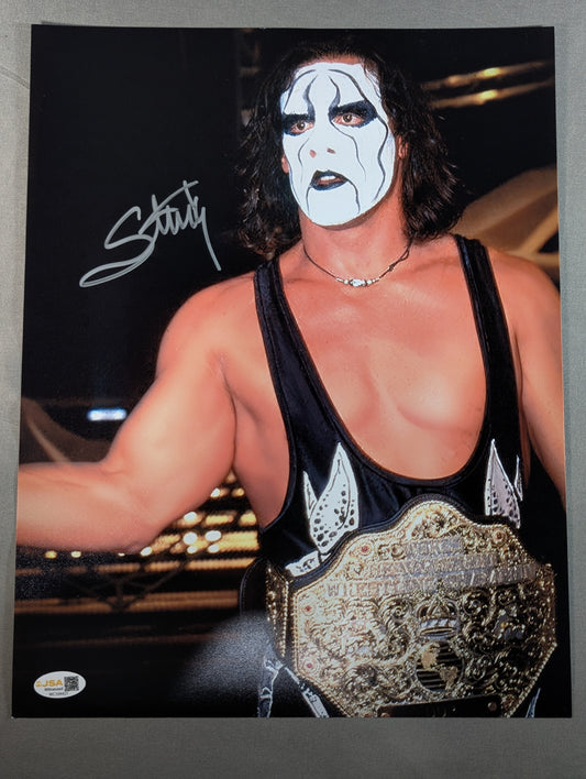 ★JSA★ Sting  hand signed autograph Large Pro-Photo  (Paint & Belt)