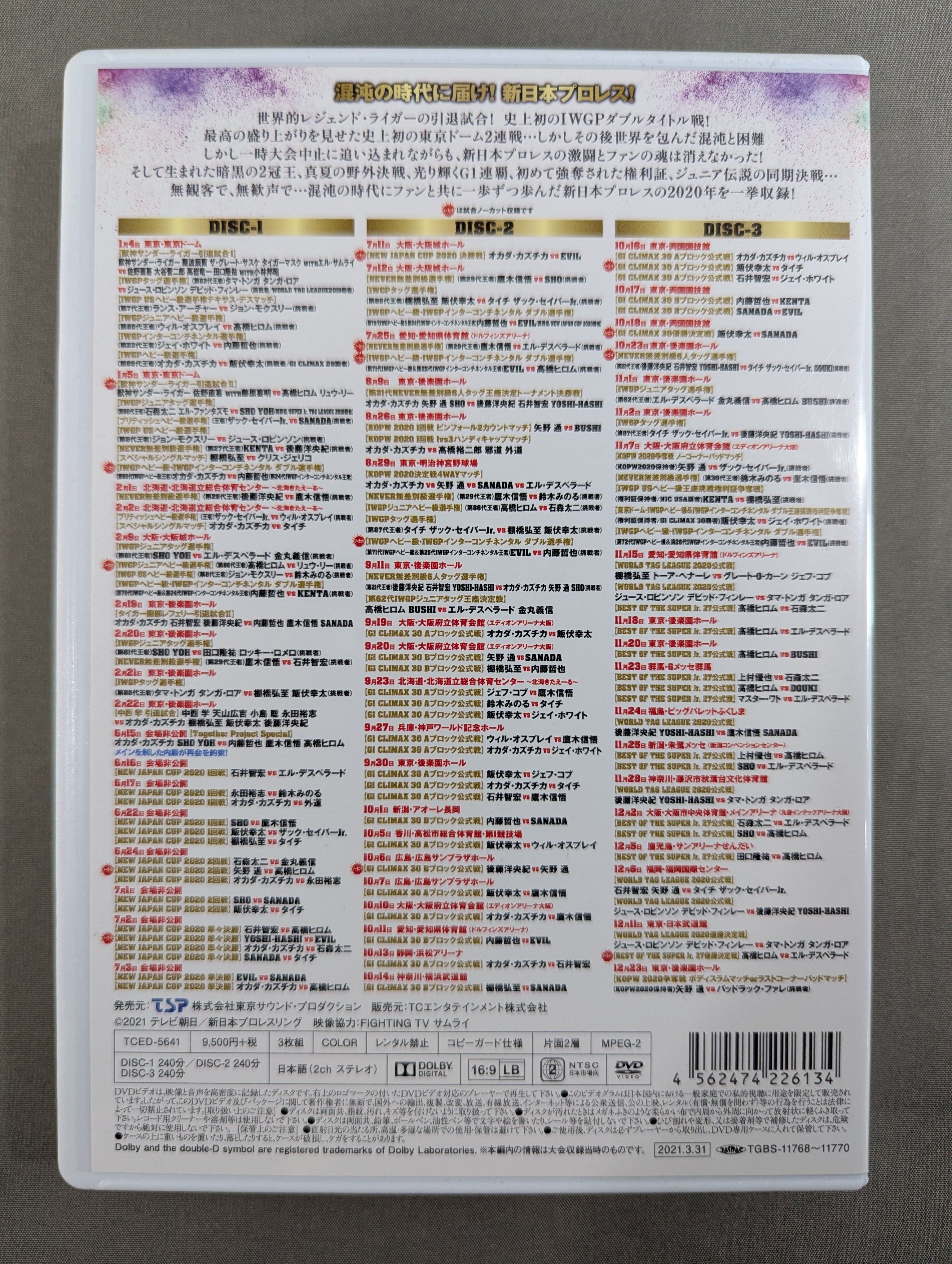 新日本プロレス 2020 総集編 DVD 新日本プロレスリング 2020年 総集編 – 闘道館