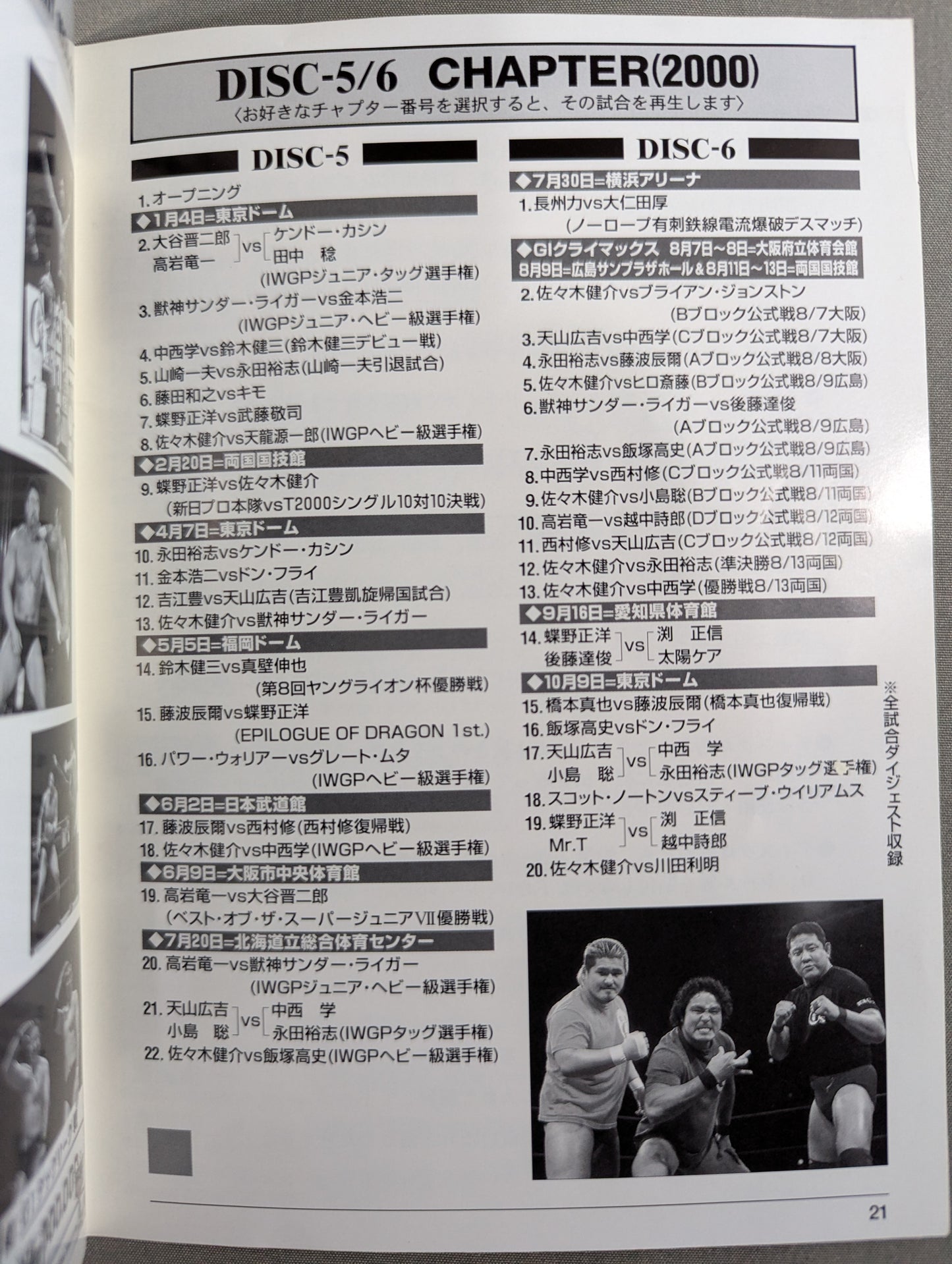 NEW JAPAN PRO‐Wrestling  BESTBOUTS OF 1996-2000