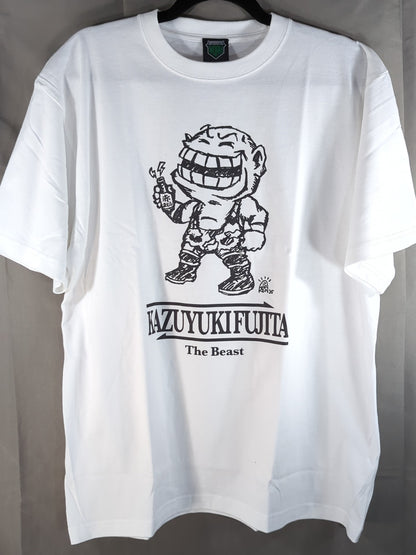 Kazuyuki Fujita× HARIKEN "The Beast" T-shirt (white)