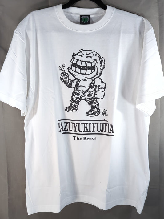 Kazuyuki Fujita× HARIKEN "The Beast" T-shirt (white)