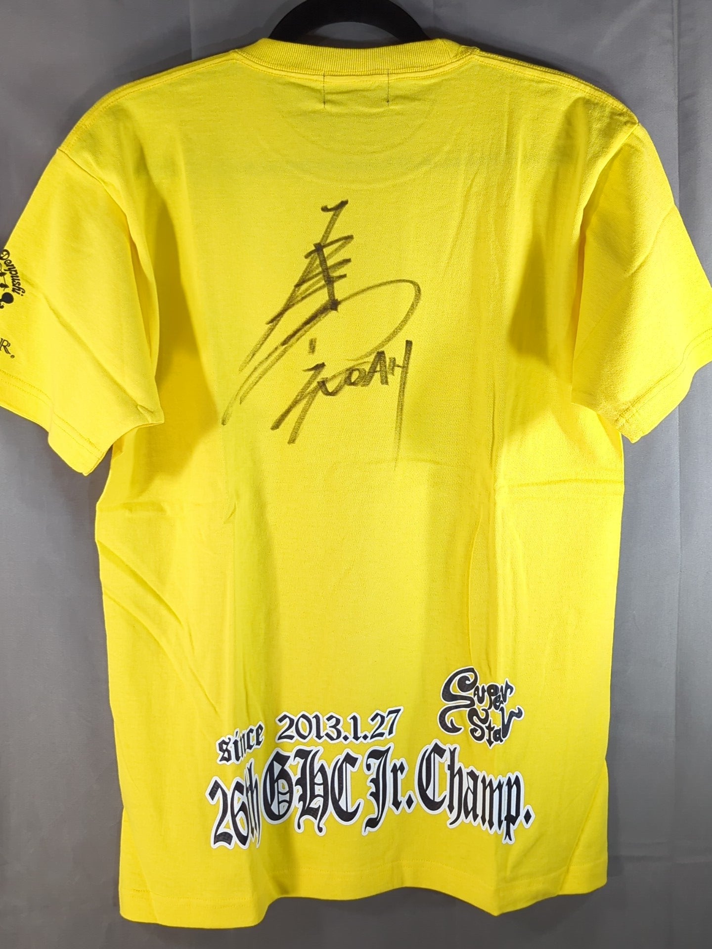 【hand signed autograph】 Taiji Ishimori "Super Star 26th GHC Jr. Champ" T-Shirt