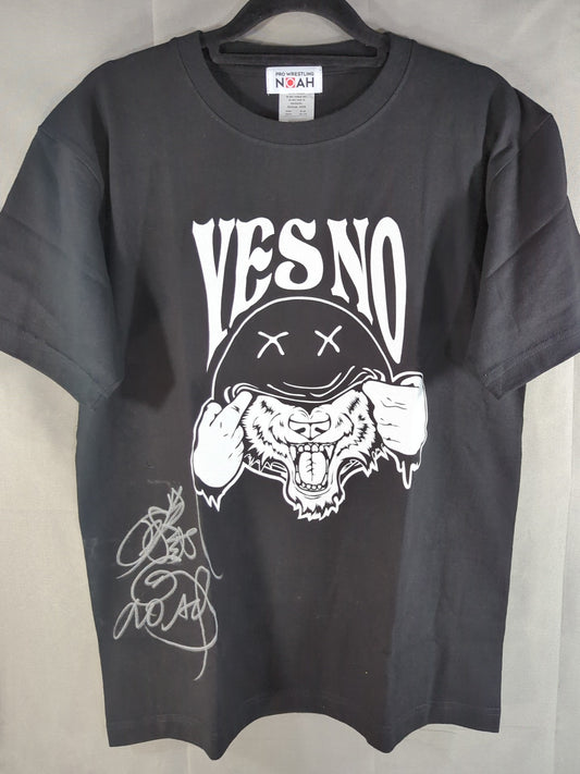 【hand signed autograph】 Katsuhiko Nakajima "YES OR NO" T-shirt