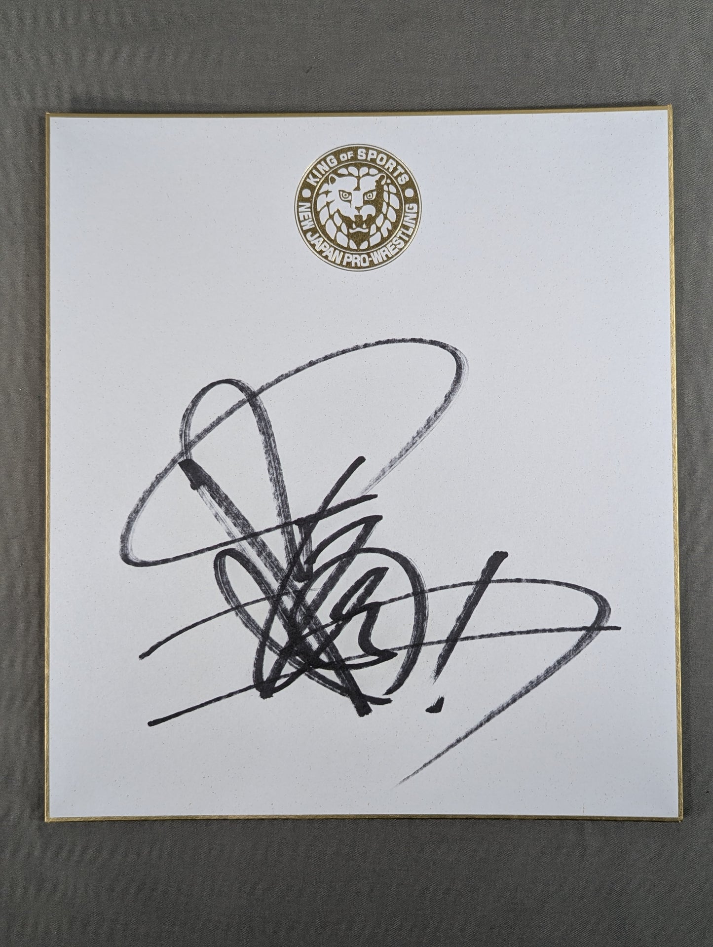 Hiroshi Tanahashi  (Lion Mark ) Shikishi ( Autograph board ) )