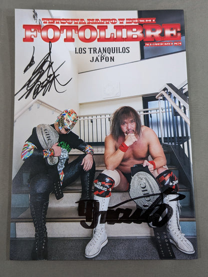 [Tetsuya Naito&BUSHI  hand signed autograph 】FOTOLIBRE de Mascara Numero.83