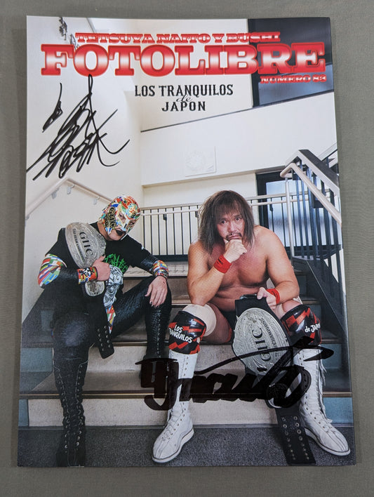 [Tetsuya Naito&BUSHI  hand signed autograph 】FOTOLIBRE de Mascara Numero.83