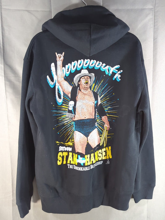 スタン・ハンセン「BADMAN STAN THE LARIAT HANSEN」ジップパーカー(ブラック)