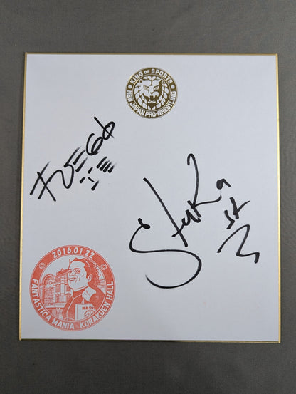 Fuego & Stuka  Jr. (Lion Mark Shikishi ( Autograph board ) )