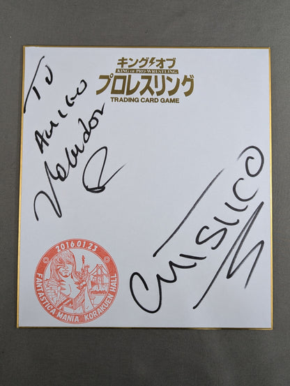 Volador Jr. & Carístico  (King of Pro-wrestling Shikishi ( Autograph board ) )
