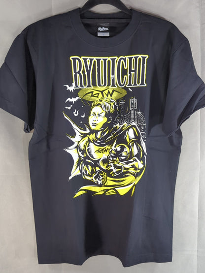 河上隆一「BADMAN リュウイチ」Tシャツ(ブラック)