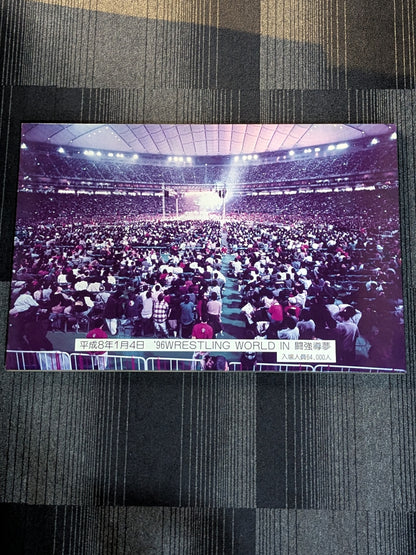 1996 Wrestling WORLD in Fighting Strong Dream Wooden Large Photo Panel