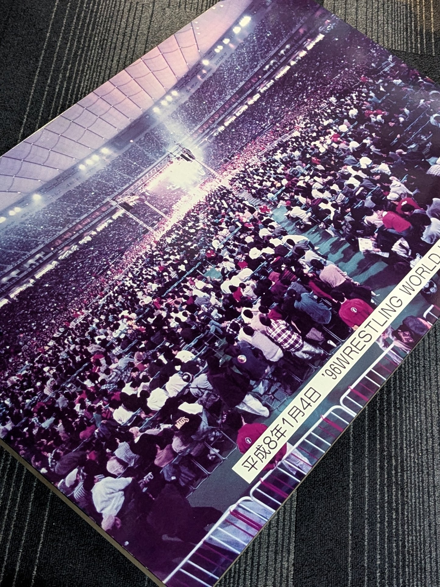 1996 Wrestling WORLD in Fighting Strong Dream Wooden Large Photo Panel