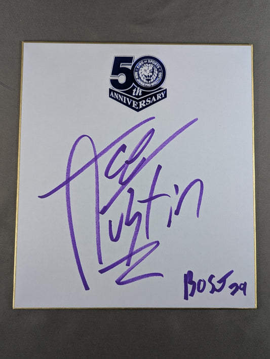Ace Austin (New Japan Pro Wrestling  50th Anniversary Shikishi ( Autograph board ) )