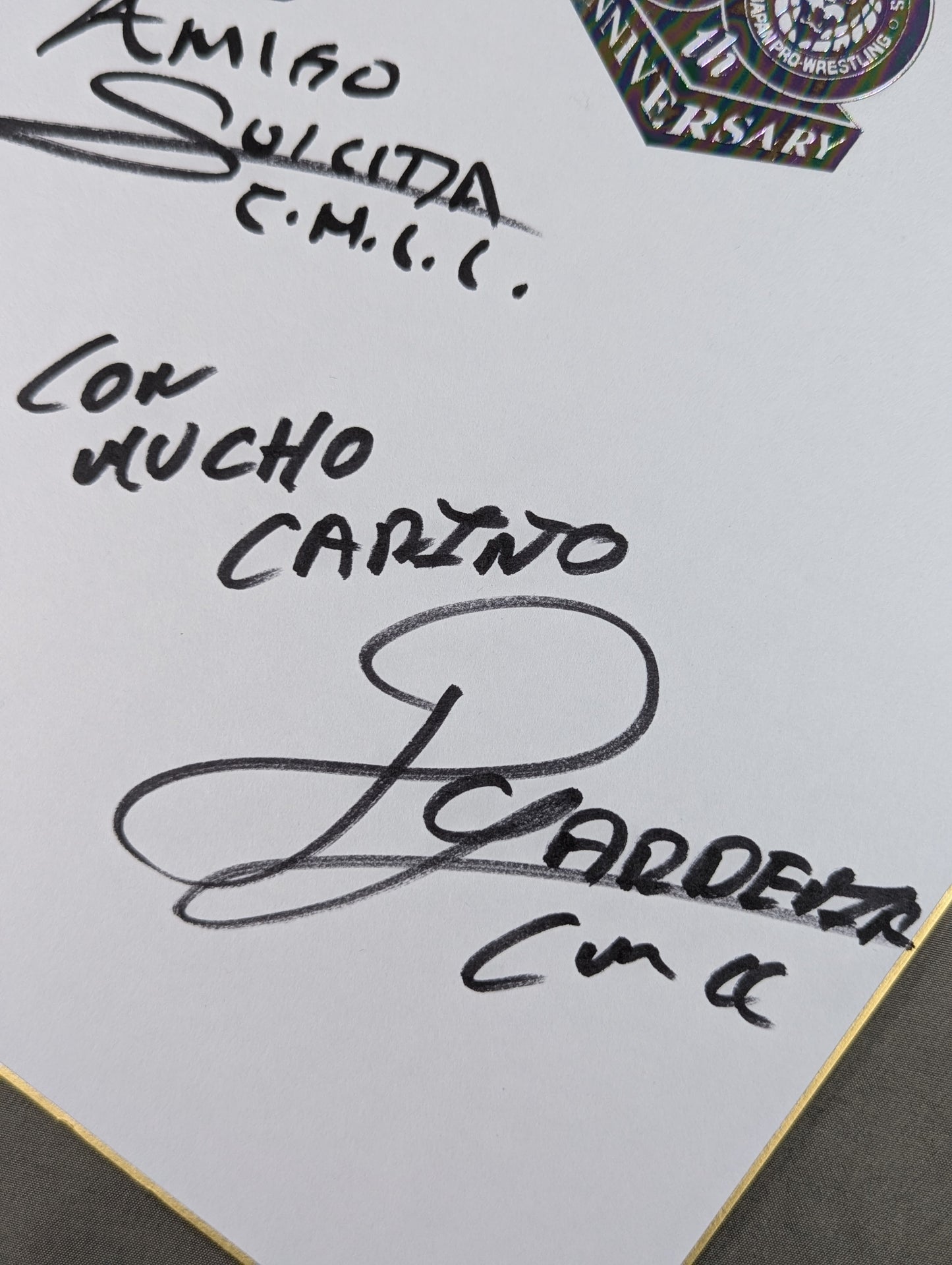Dulce Gardenia & Suisida (New Japan Pro Wrestling 50th Anniversary) Shikishi ( Autograph board ) )