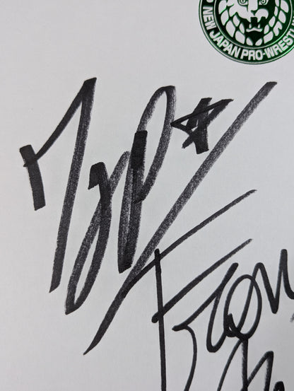 Francisco Akira & TJP (New Japan Pro Wrestling  50th Anniversary) Shikishi ( Autograph board ) )