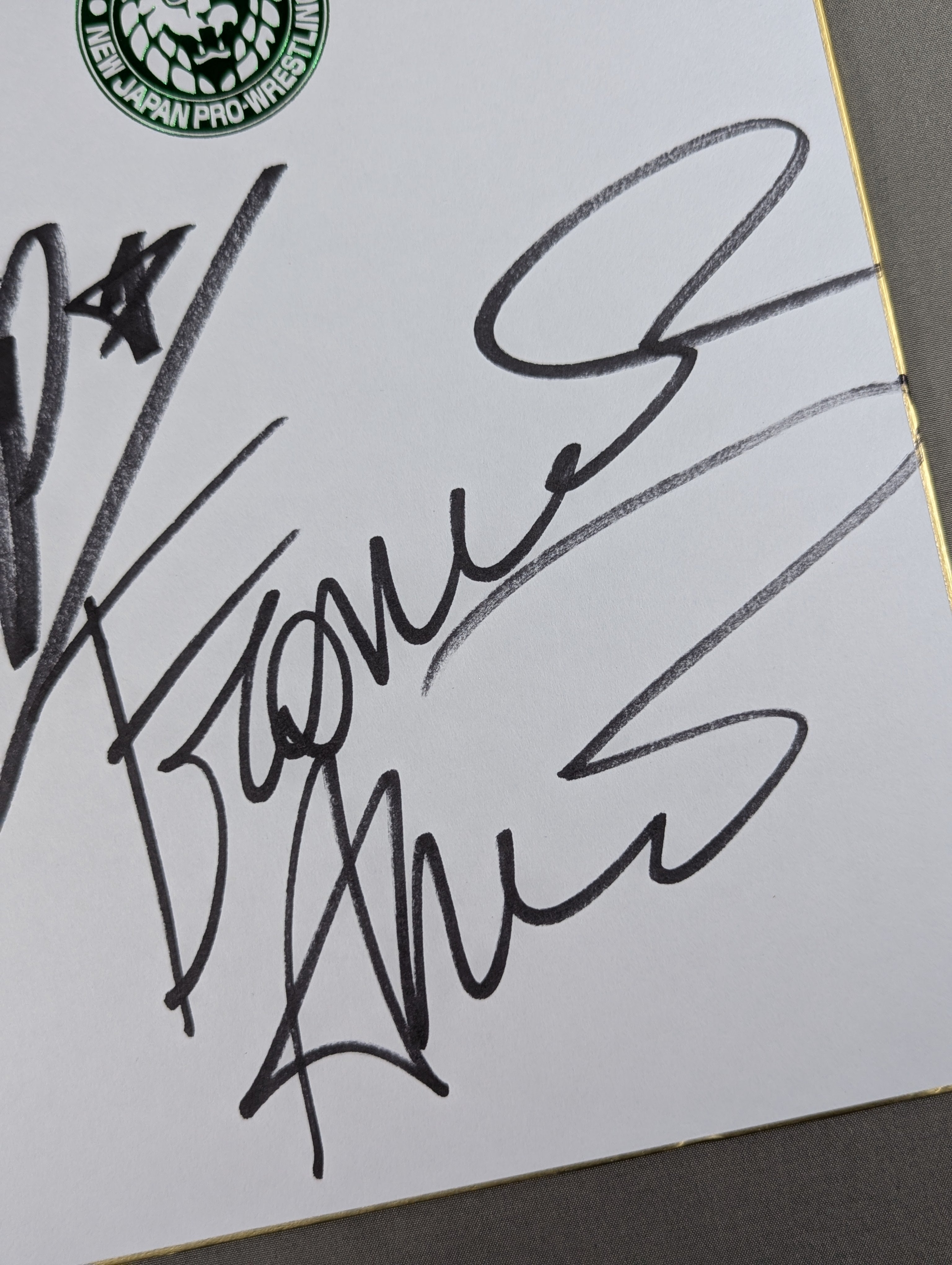 キ*オ様 ブリヂストン契約プロサイン色紙 フランシスコ・アキラ＆TJP(新日本プロレス50周年記念色紙) – 闘道館