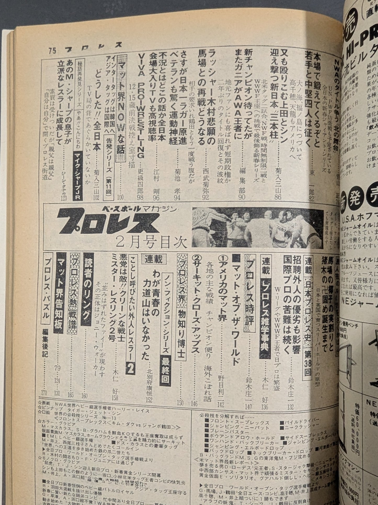 月刊プロレス 1978年2月号