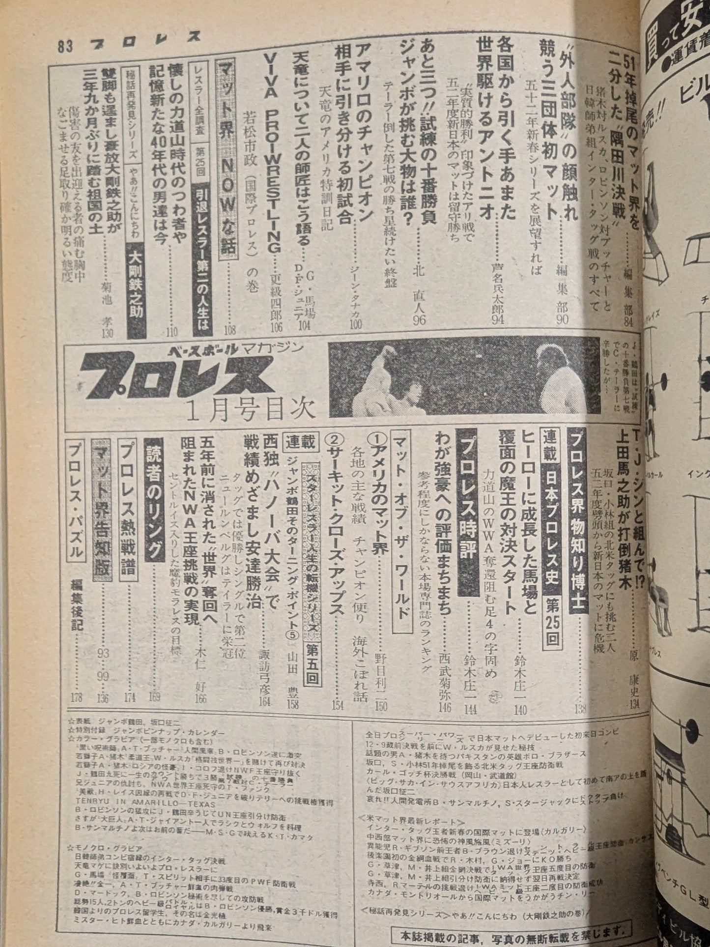 Monthly Pro Wrestling January 1977 issue