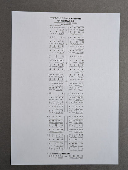 ★ Finals ★ G1 CLIMAX 33 / G1 Climax 33