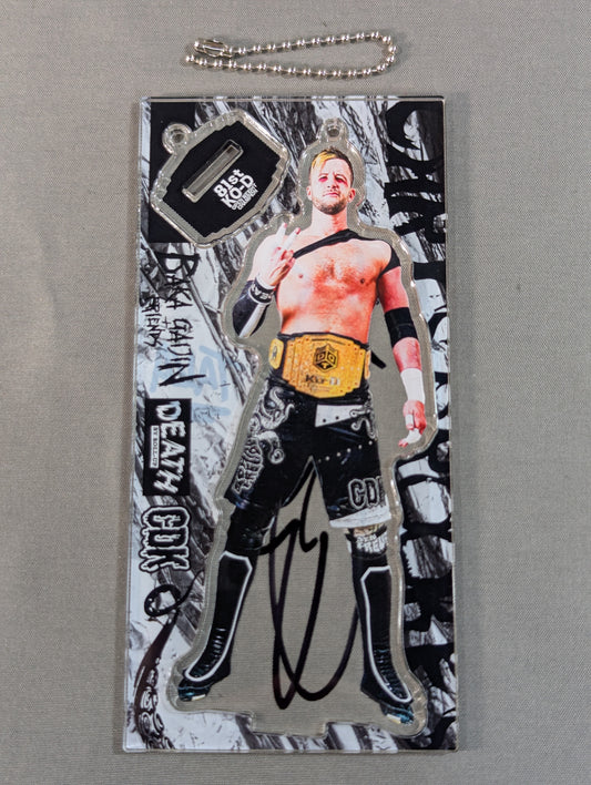 【hand signed autograph】 Chris Brookes  DDT Acrylic Stand Keychains(2)