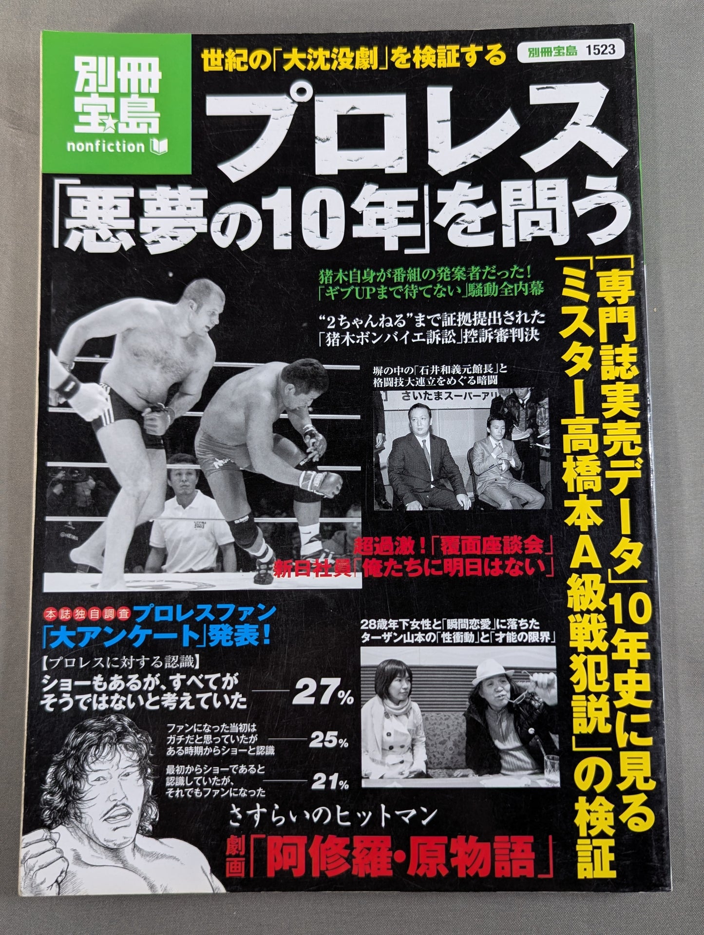 Separate volume Treasure Island 1523 Pro Wrestling  "10 years of nightmares" Examining the "Great Sinking Drama" of the century