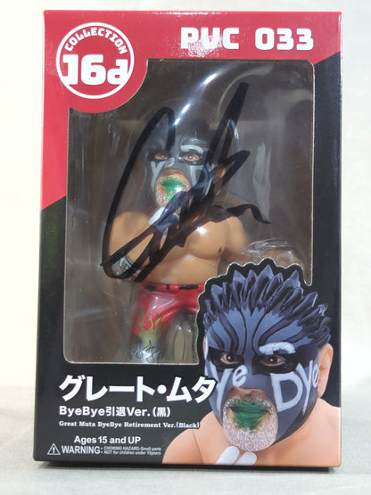 【直筆サイン入り】グレート・ムタ ByeBye引退Ver(黒) 16dソフビコレクション