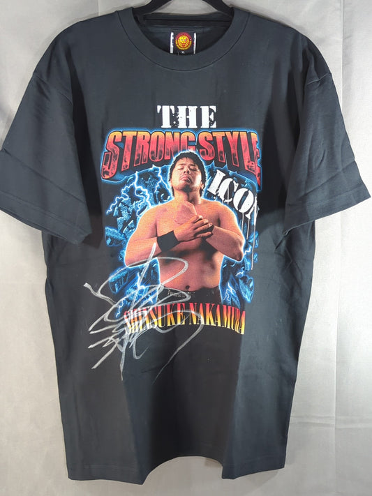 【直筆サイン入り】中邑真輔「THE STRONGSTYLE ICON」ピクチャーTシャツ
