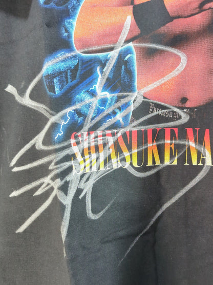 【直筆サイン入り】中邑真輔「THE STRONGSTYLE ICON」ピクチャーTシャツ